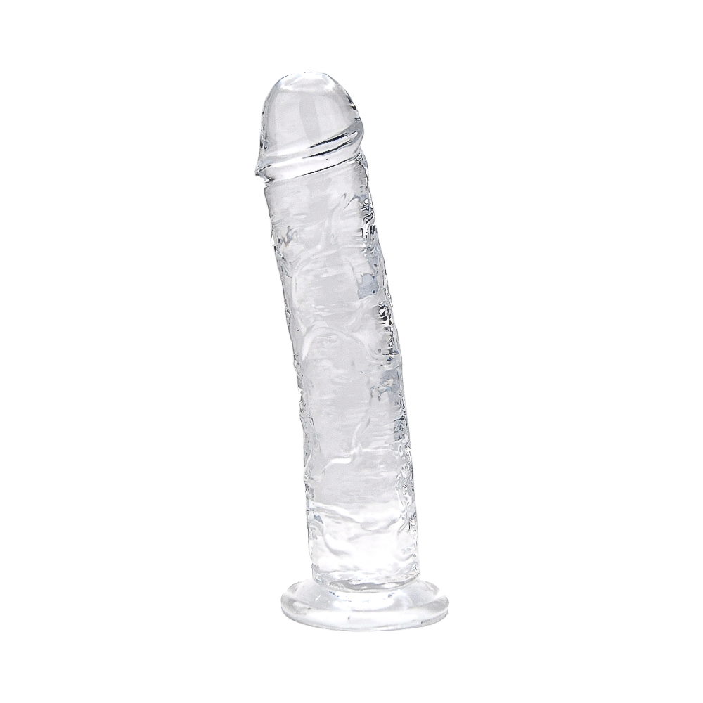 Transparent realistisk dildo med sugekop