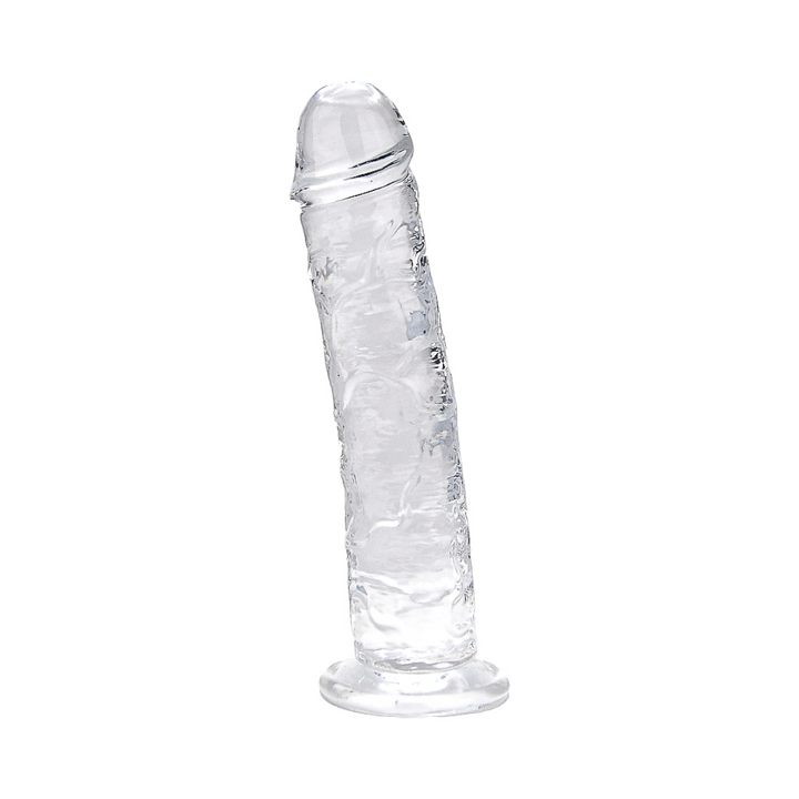 Transparent realistisk dildo med sugekop