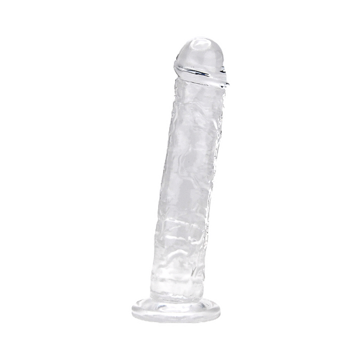 Clear TPE dildo med 19,5 cm indførbar længde