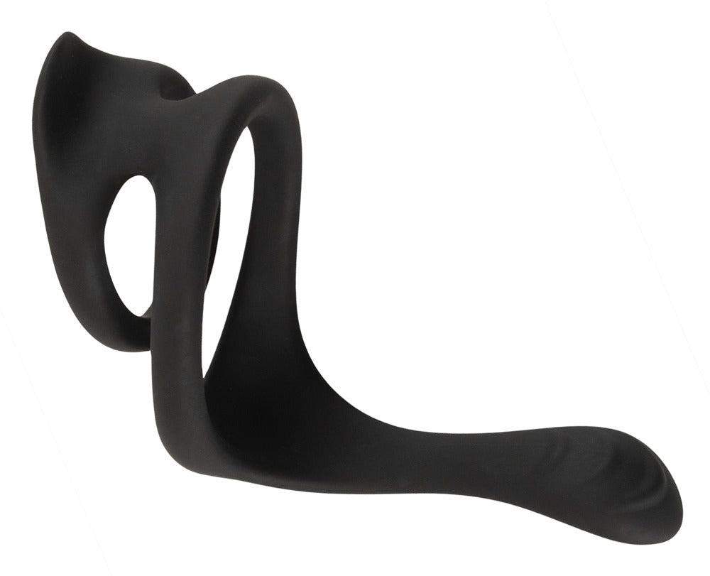Erecto – Cock & Ball Ring i Liquid Silicone med Perineum-Stimulator