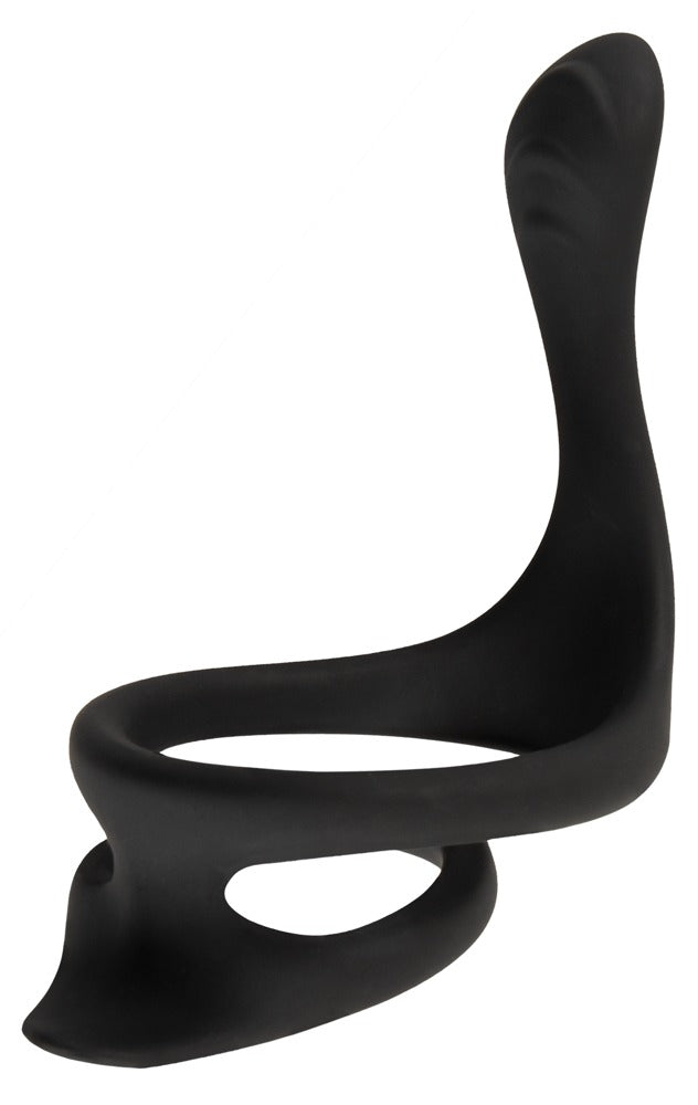 Erecto – Cock & Ball Ring i Liquid Silicone med Perineum-Stimulator