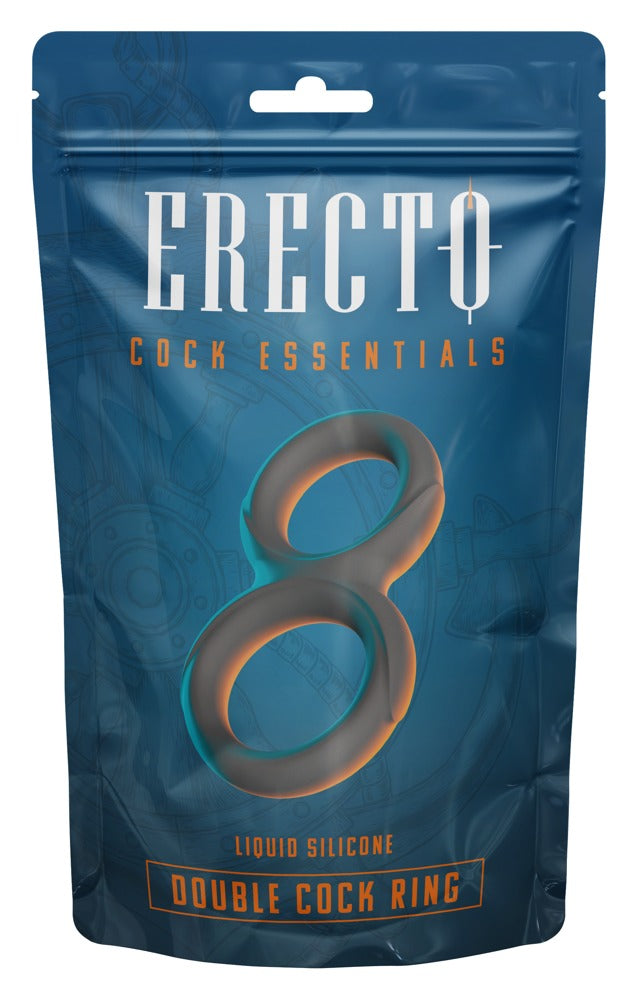 Erecto – Double Cock Ring i Liquid Silicone (Fleksibel & Støttende)