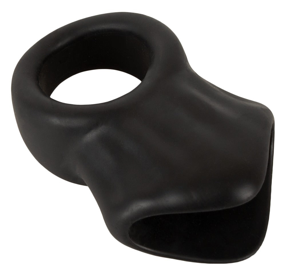 Erecto – Cock Ring med Ball Stretcher i Liquid Silicone (Fleksibel & Støttende)