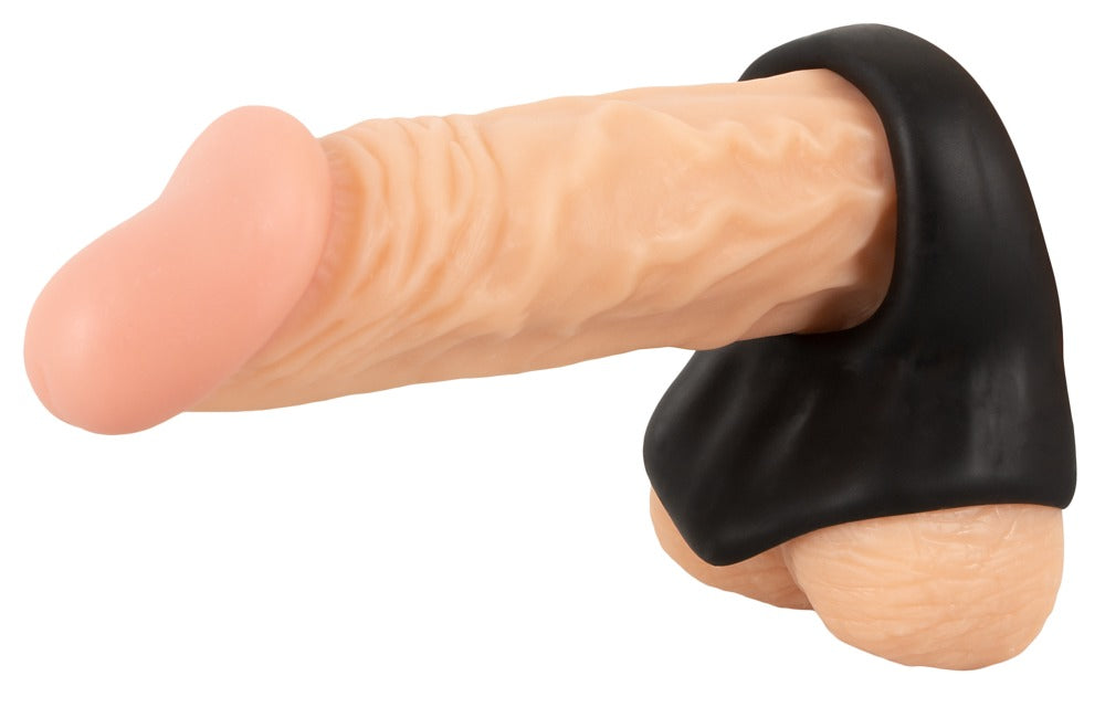 Erecto – Cock Ring med Ball Stretcher i Liquid Silicone (Fleksibel & Støttende)