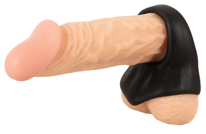 Erecto – Cock Ring med Ball Stretcher i Liquid Silicone (Fleksibel & Støttende)