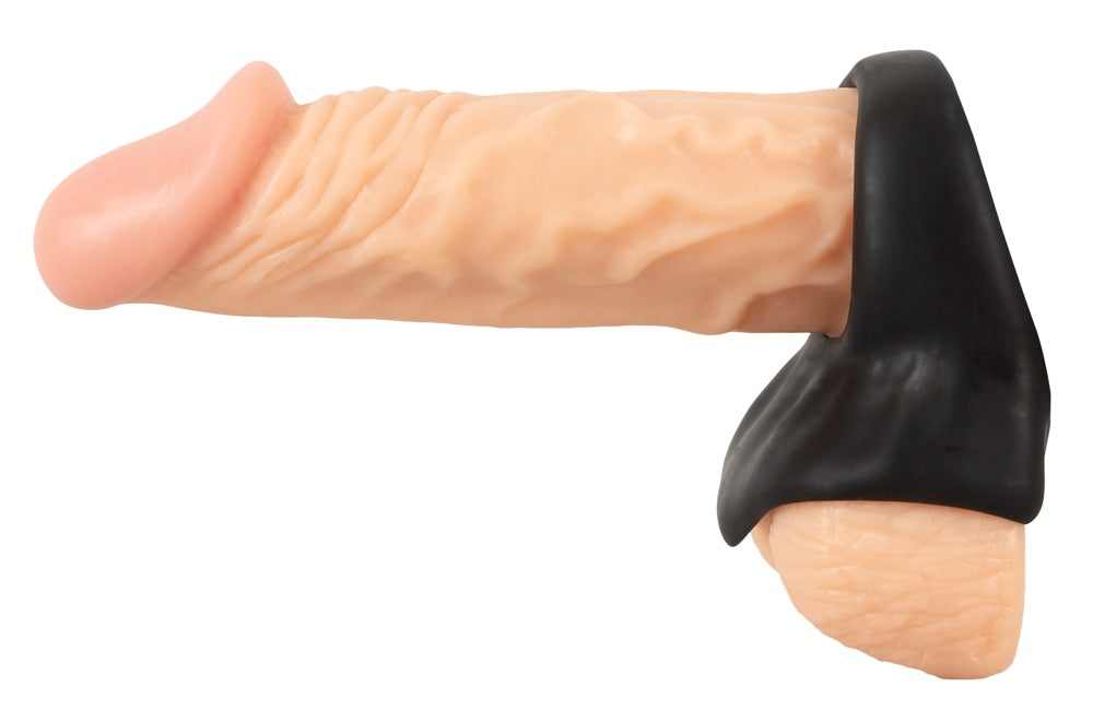Erecto – Cock Ring med Ball Stretcher i Liquid Silicone (Fleksibel & Støttende)