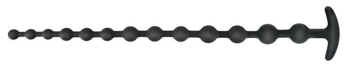 Sorte Black Velvets anal beads i fløjlsblød fleksibel silikone