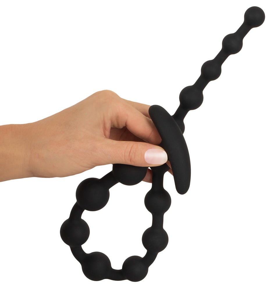 Black Velvets anal beads 50 cm med 13 progressive silikonekugler