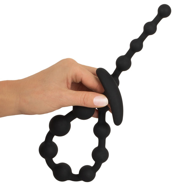 Black Velvets anal beads 50 cm med 13 progressive silikonekugler