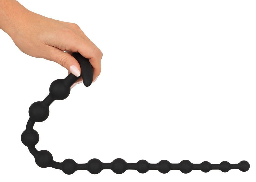Black Velvets fleksible anal beads med 13 kugler i stigende størrelse