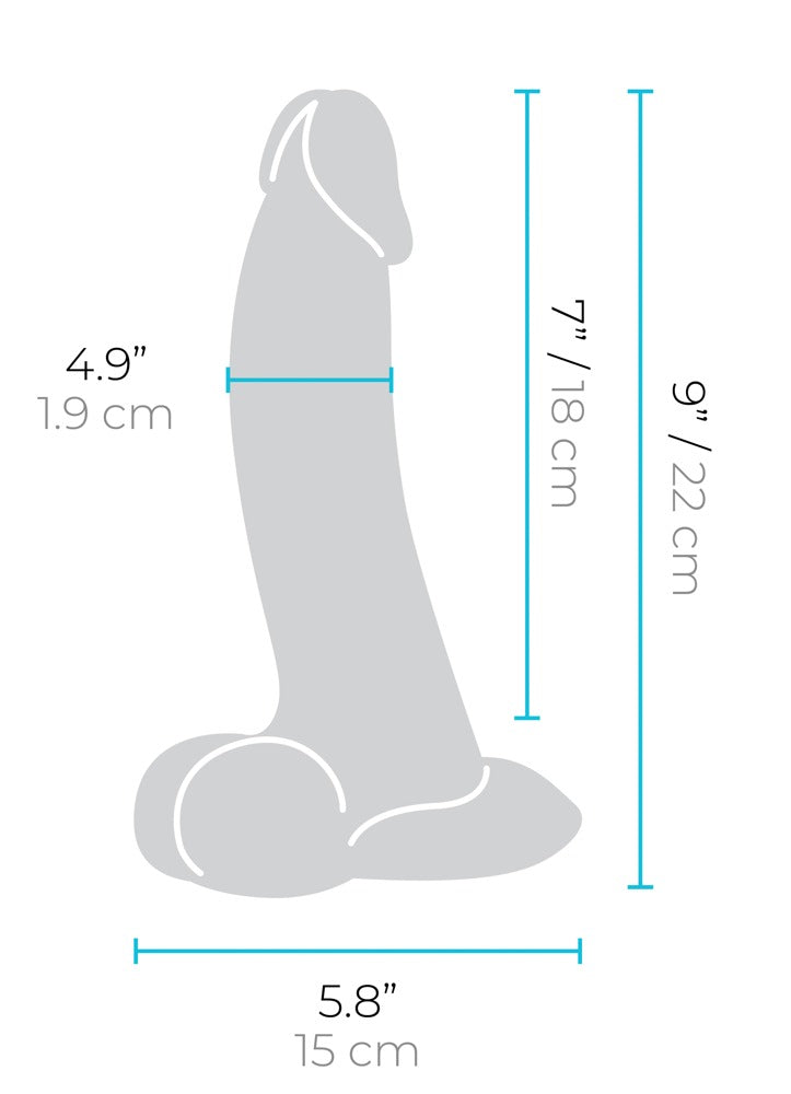 Slipskin Curvy Dildo 9” – Fleksibel, Realistisk &amp; Ideelt Buet - EternaNordic