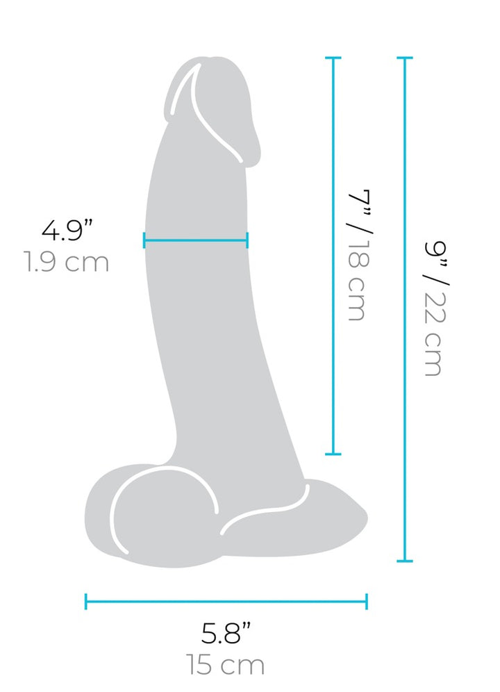 Slipskin Curvy Dildo 9” – Fleksibel, Realistisk &amp; Ideelt Buet - EternaNordic