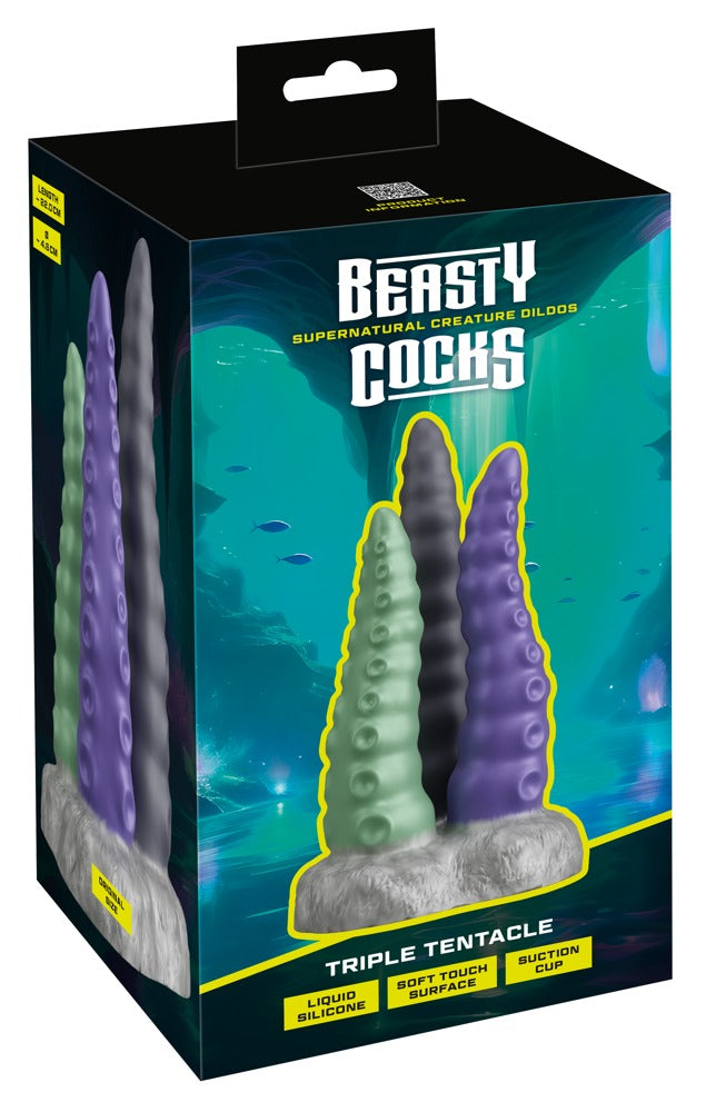 Beasty Cocks Triple Tentacle Dildo