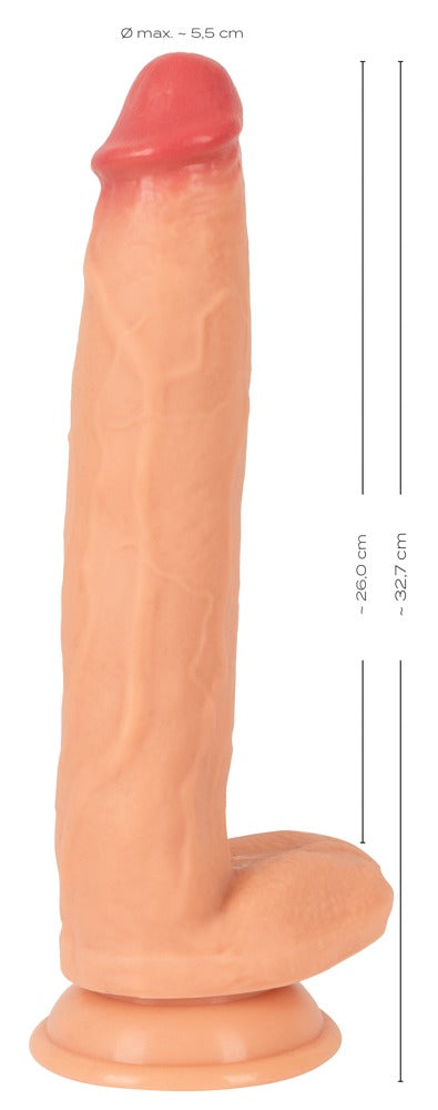 Realistixxx Real Giant XXL Dildo – 32,7 cm Dual Density silikone dildo med sugekop