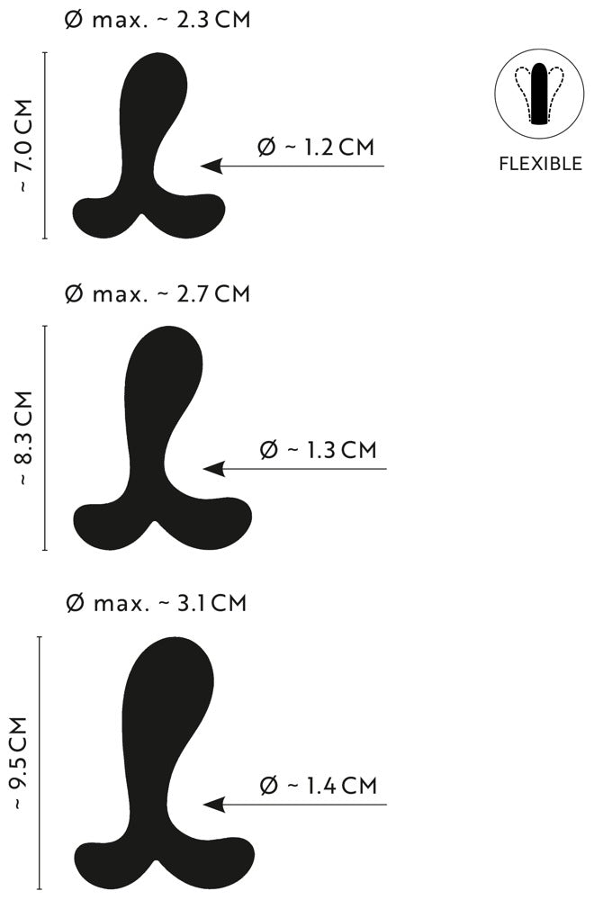 ANOS 3‑Piece Butt Plug Training Set
