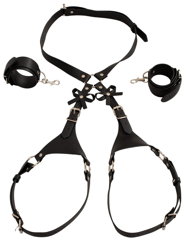 Bad Kitty Body Harness med Cuffs - EternaNordic