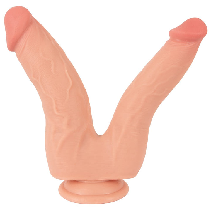 Nature Skin Bendable Double Penetrator With Movable Skin - EternaNordic