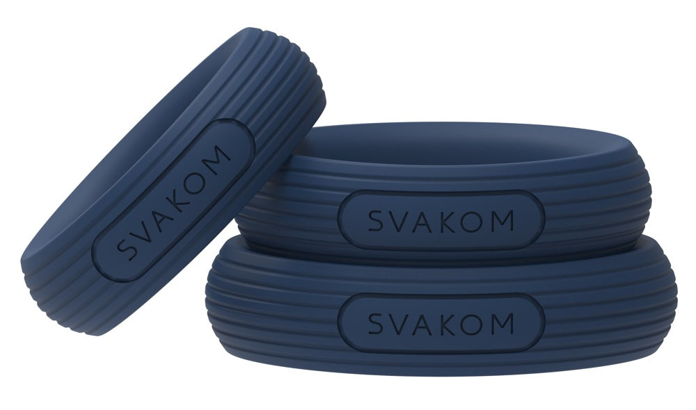 SVAKOM Triooo penisring sæt med 3 fleksible silikone-ringe i forskellige størrelser