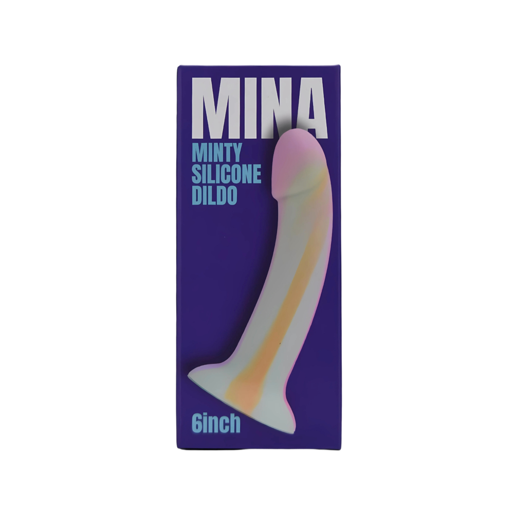 Glow-in-the-dark silikone dildo i mintfarve