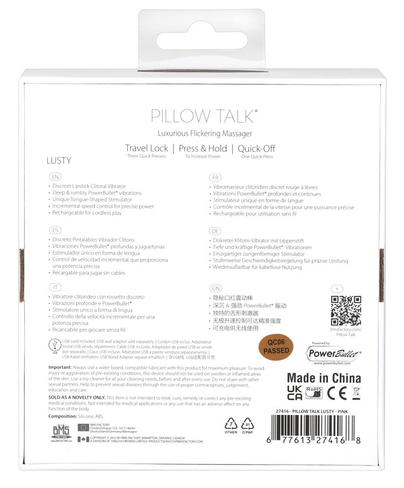 Pillow Talk Lusty – Luksuriøs Lipstick-Vibrator - EternaNordic