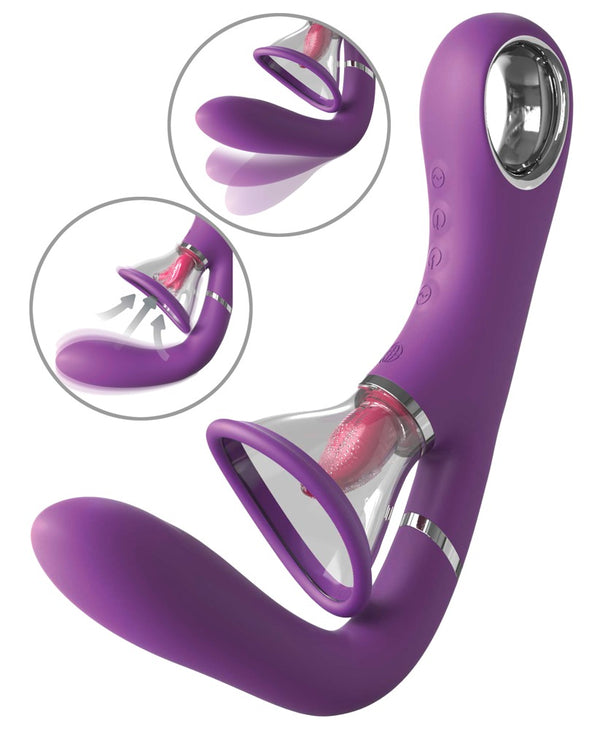 Her Ultimate Pleasure Pro – G-Spot Vibrator med Klitoris Suction & Tongue Stimulator