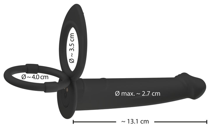 Tæt-Siddende Vibro-Combo til Hed Dobbel Penetration