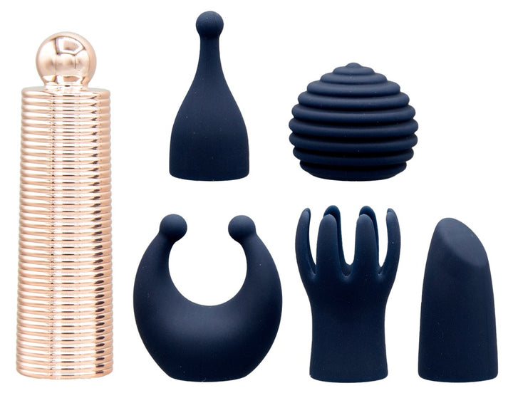 Desires Mini Vibrator med 5 Udskiftelige Vedhæftninger
