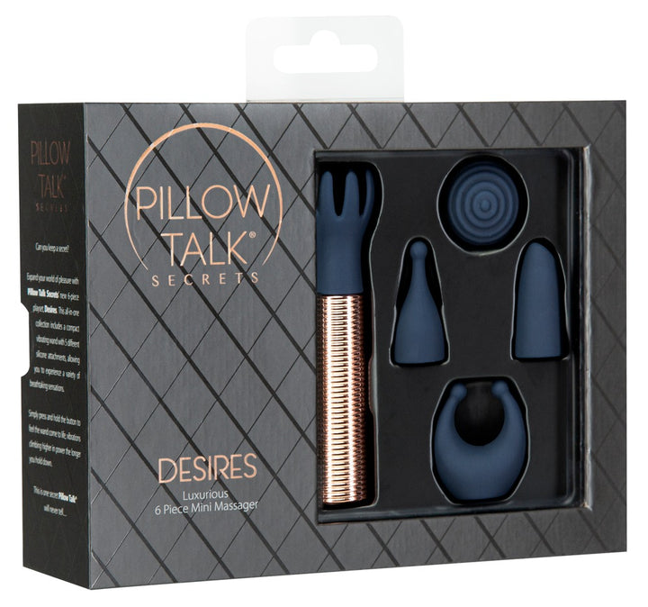 Desires Mini Vibrator med 5 Udskiftelige Vedhæftninger