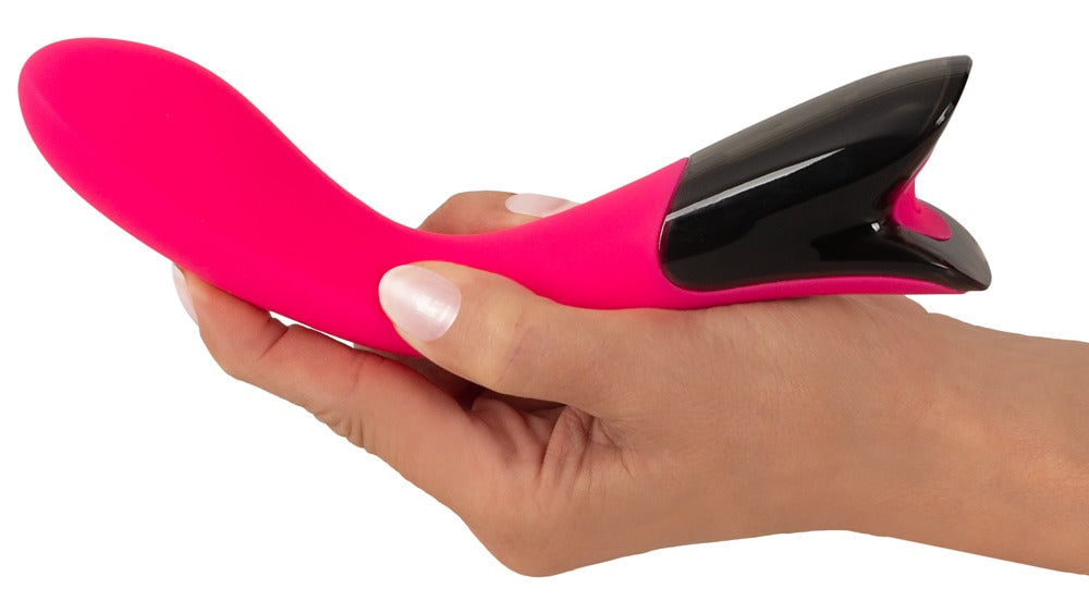 Buet vibrator i blød Soft Touch silikone