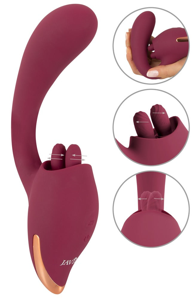 Javida 2 Function Vibrator med Dobbelt Tunge