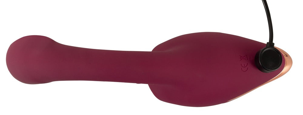 Dual-stimulation vibrator med 5 motorer, 10 vibrationer og 10 licking modes