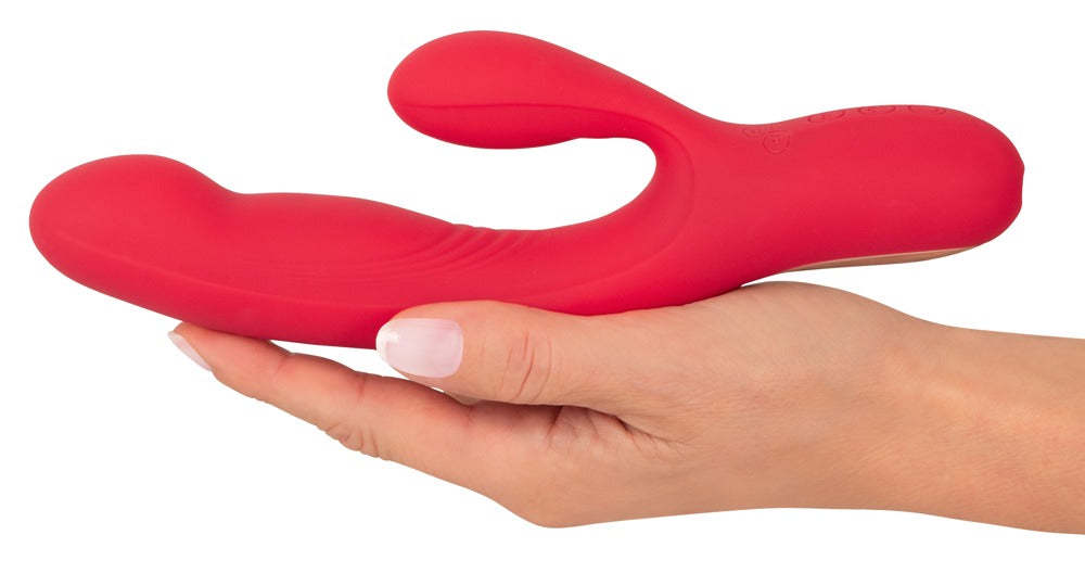 Buet rabbit vibrator i silkeblød silikone til G-punkt og klitoris