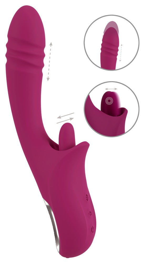 Javida Licking &amp; Thrusting Vibrator med Vibro-tunge