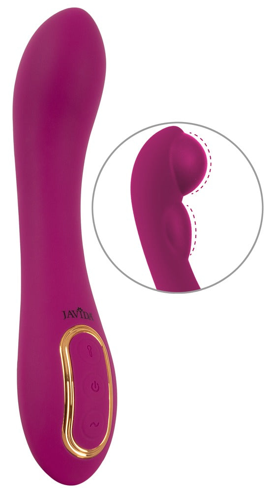 Javida oppustelig G-punkt vibrator i silkeblød silikone