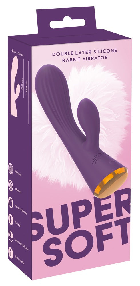 SUPER SOFT Double-Layer Rabbit Vibrator – Silkeagtig, Fleksibel & Ekstremt Intens - EternaNordic