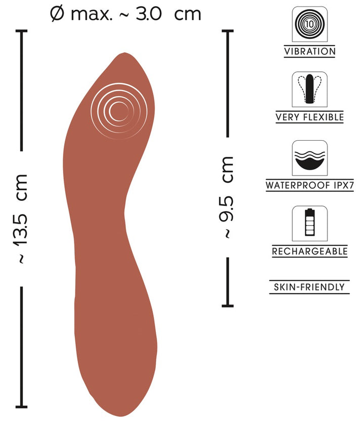 Mini G-Spot Vibrator – Glansfuld, Fleksibel & Luksuriøs - EternaNordic