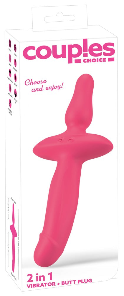 2-i-1 Vibrator & Butt Plug – Dobbelt Forkælelse i Ét Fleksibelt Design