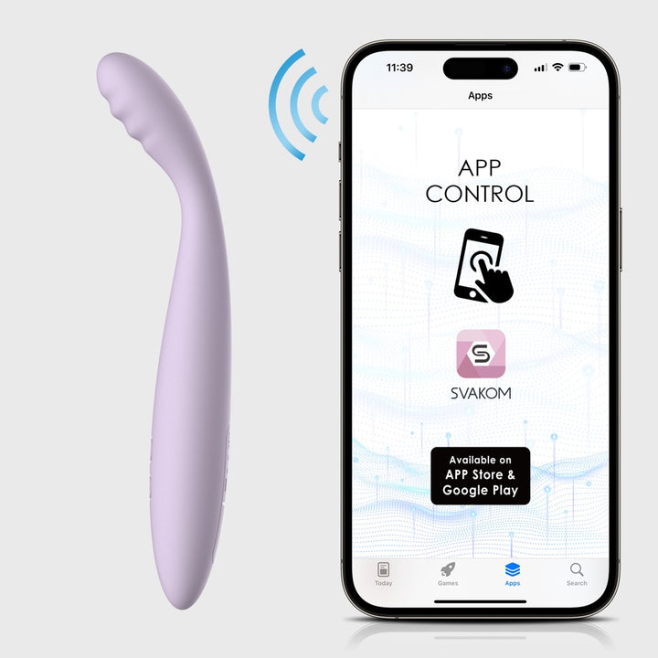 Slank G-punktsvibrator med fleksibelt rillet massagehoved