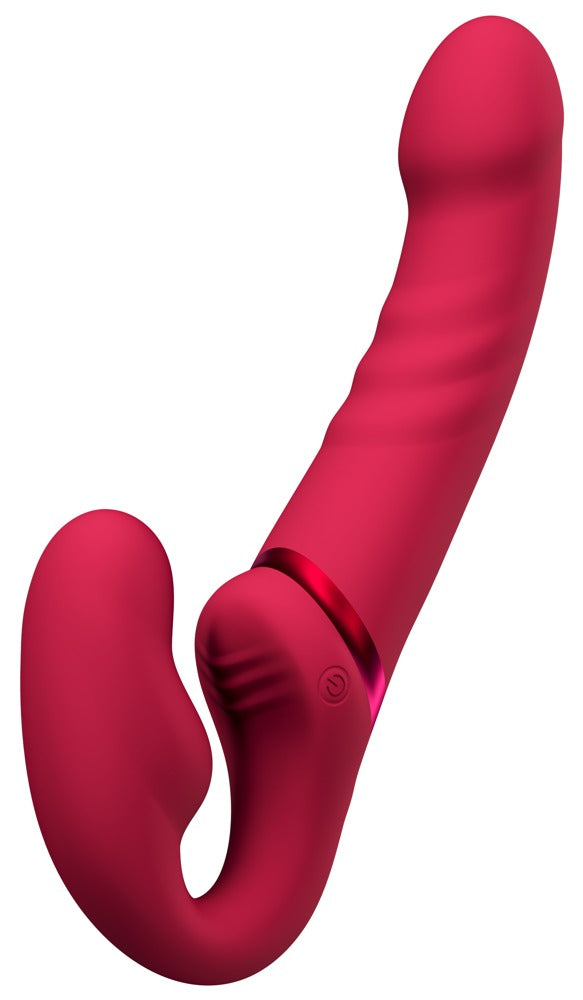 Lapis Strapless Strap-On – Appstyret Dobbelt Vibrator i Blød Silikone