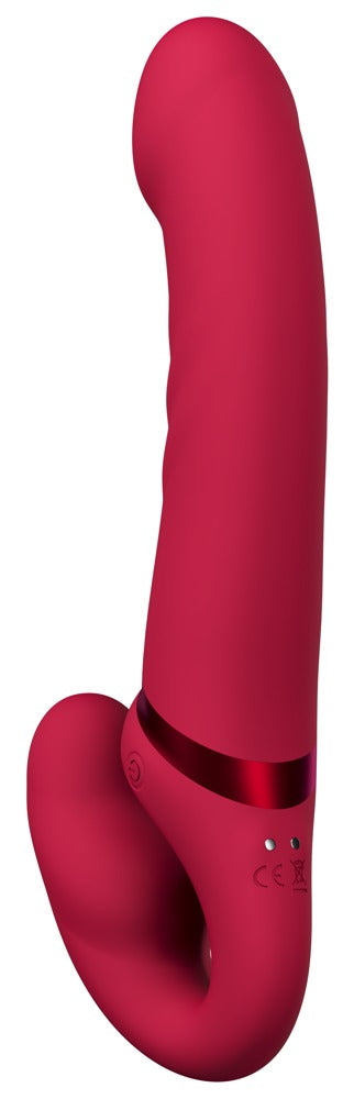 Lapis Strapless Strap-On – Appstyret Dobbelt Vibrator i Blød Silikone