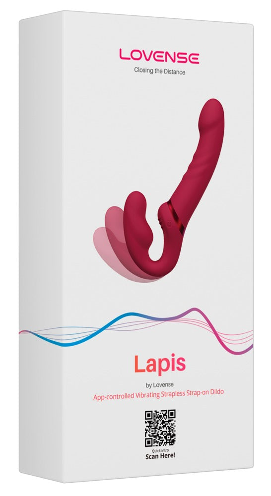 Lapis Strapless Strap-On – Appstyret Dobbelt Vibrator i Blød Silikone