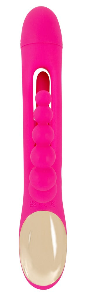 Sweet Smile Triple Vibe med Flicking Tongue – vaginal, klitoris &amp; analstimulation