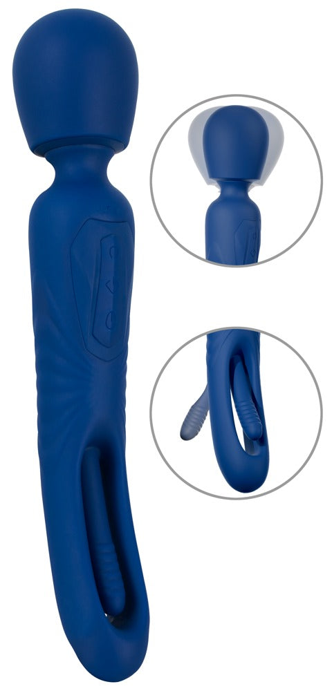 Sweet Smile 2in1 Wand med indførbar Flicking Tongue-stimulator