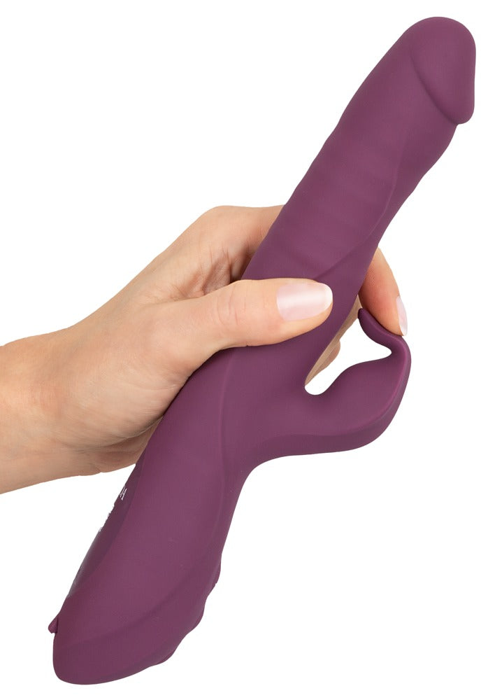 Rabbit-vibrator med roterende massageperler, thrusting-funktion og 7 klitorisvibrationer