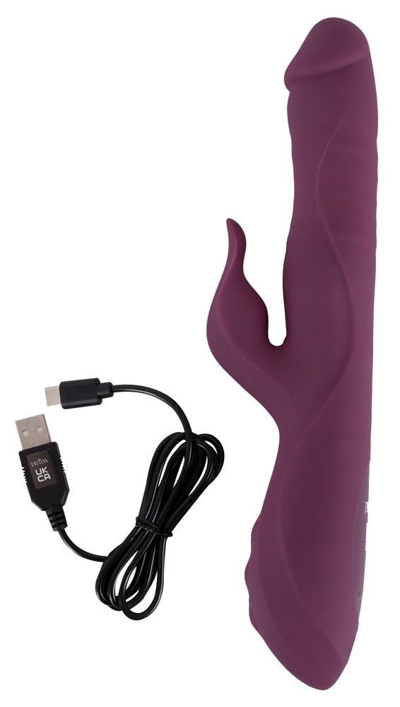 Javida 3 Function Vibrator med Thrusting &amp; Roterende Perler