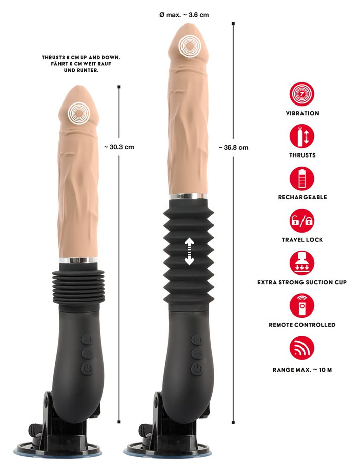 Premium Thrusting Vibrator – Realistisk, Kraftfuld & Hands-Free Venlig