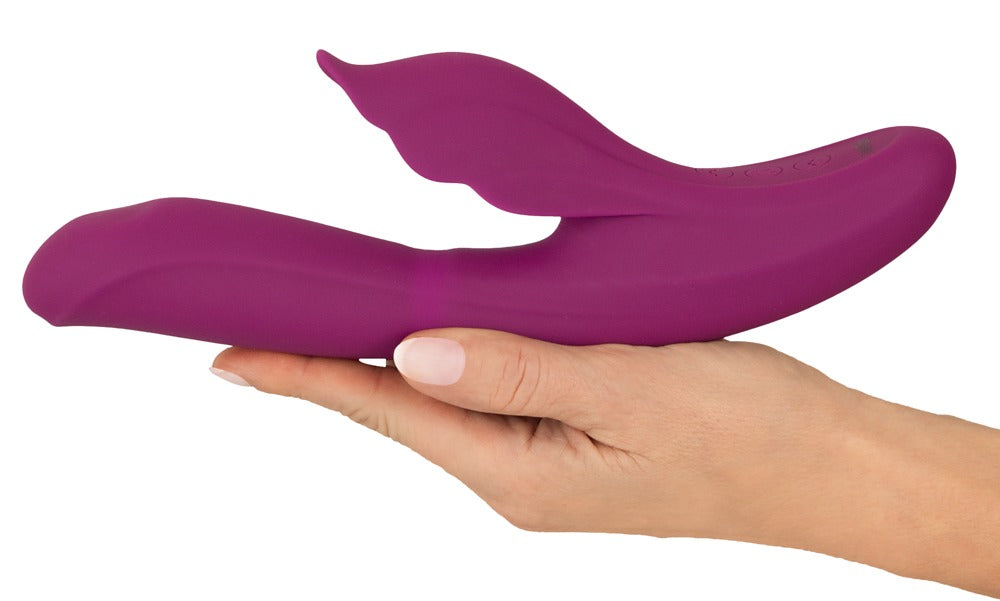 Genopladelig rabbit vibrator med bølget skaft og G-punkt fokus