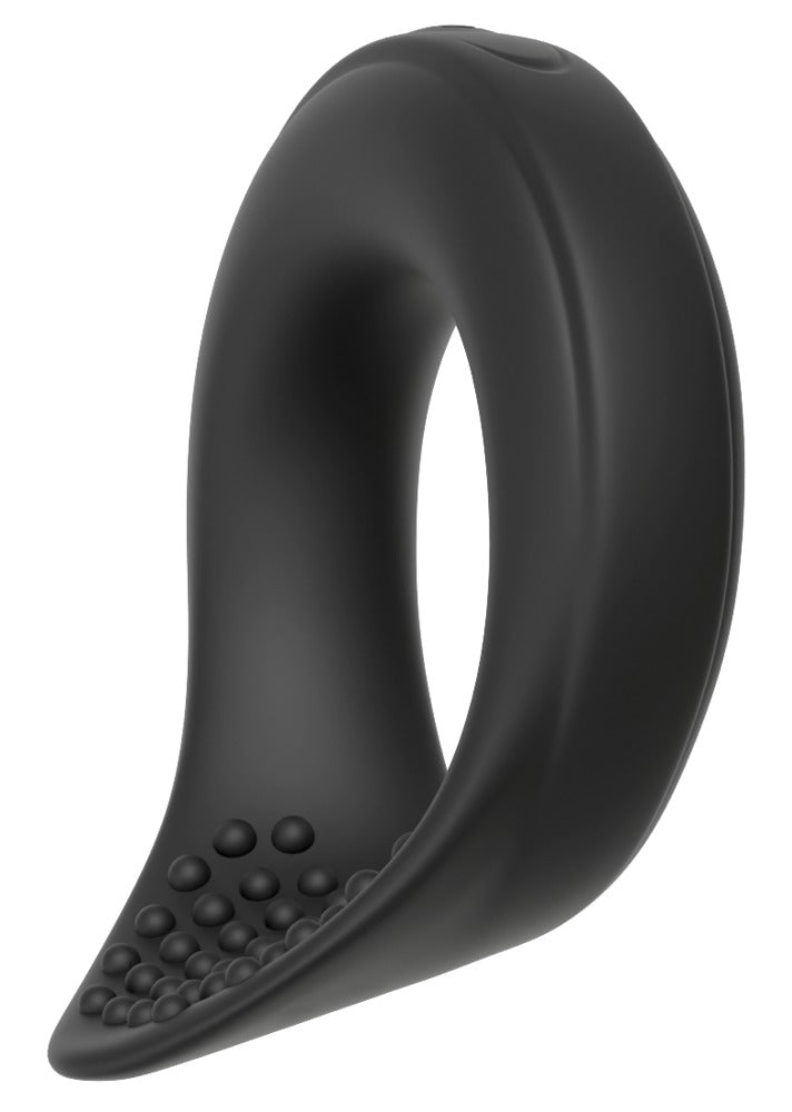 Rebel Ball Ring with Vibration – 10 Modes, Stimulating Dots & Rechargeable Silicone Design