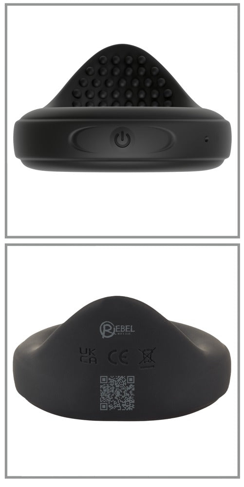 Rebel Ball Ring with Vibration – 10 Modes, Stimulating Dots & Rechargeable Silicone Design