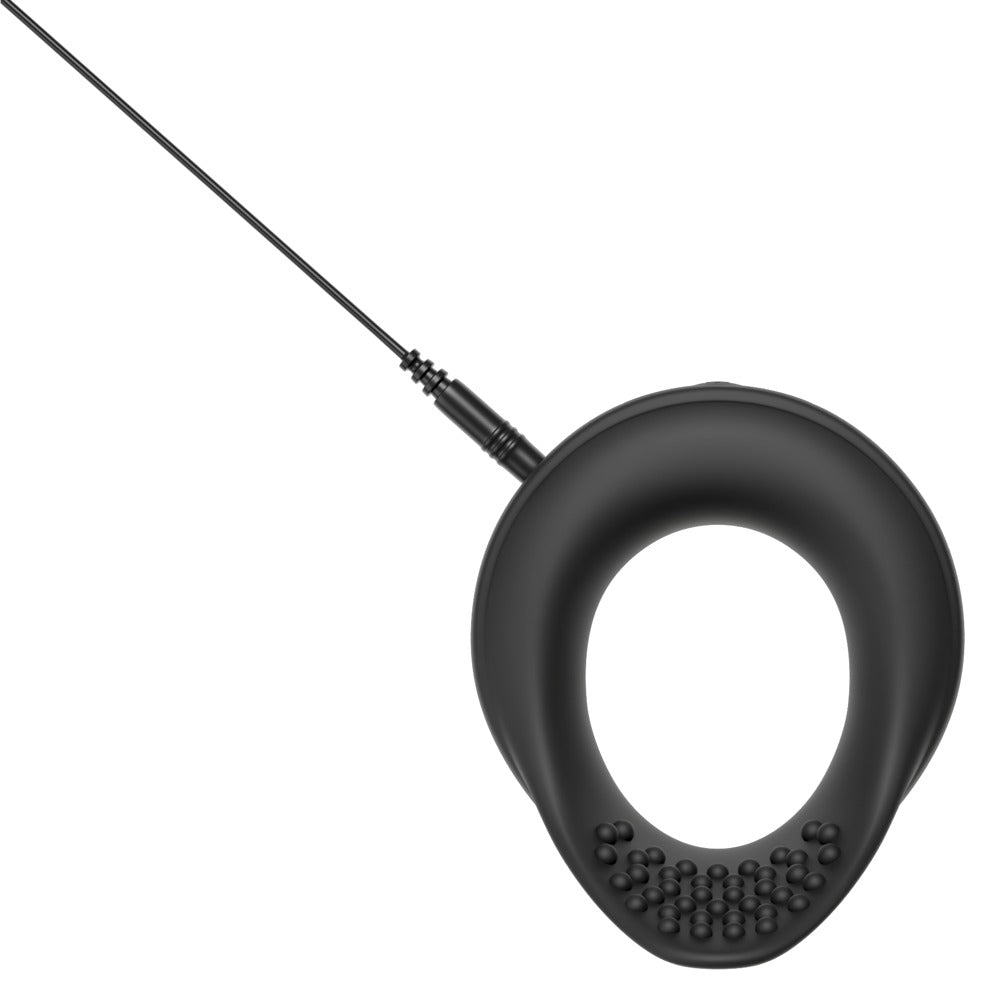 Rebel Ball Ring with Vibration – 10 Modes, Stimulating Dots & Rechargeable Silicone Design
